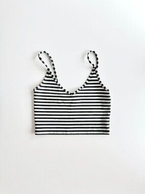 Aritzia SUNDAY BEST Roxboro Striped Ponte Knit Cropped Cami Tank Top, Size XS